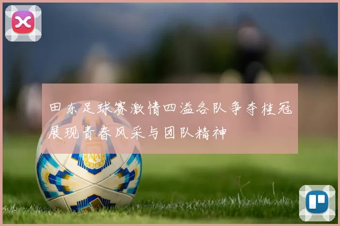 田东足球赛激情四溢各队争夺桂冠展现青春风采与团队精神